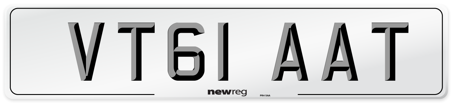 VT61 AAT Number Plate from New Reg